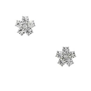 NWT! Kate Spade Flower Studs in Clear / Silver